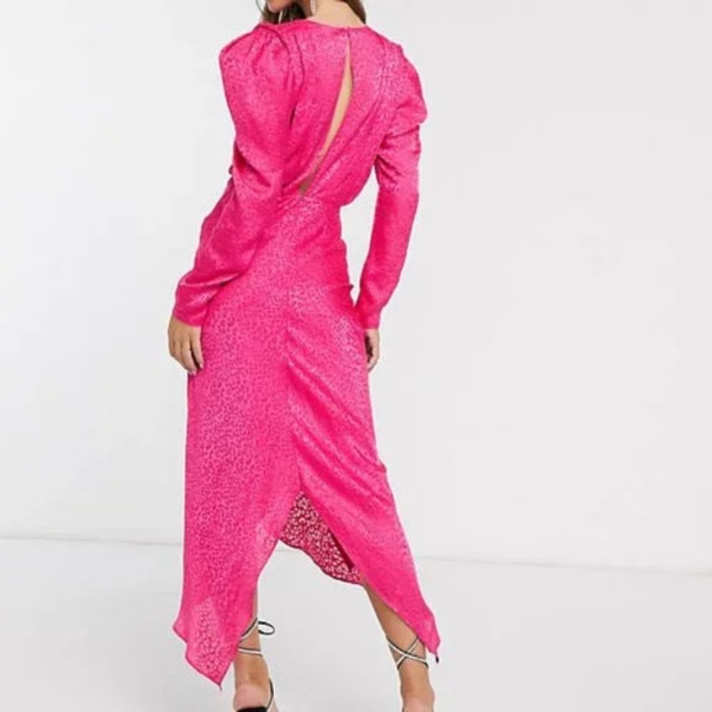 NWT Ronny Kobo RUCHED MIDI Dress